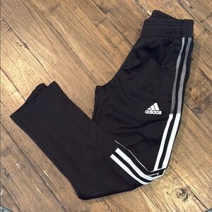 Adidas Black and White Sweatpants with Classic Stripes